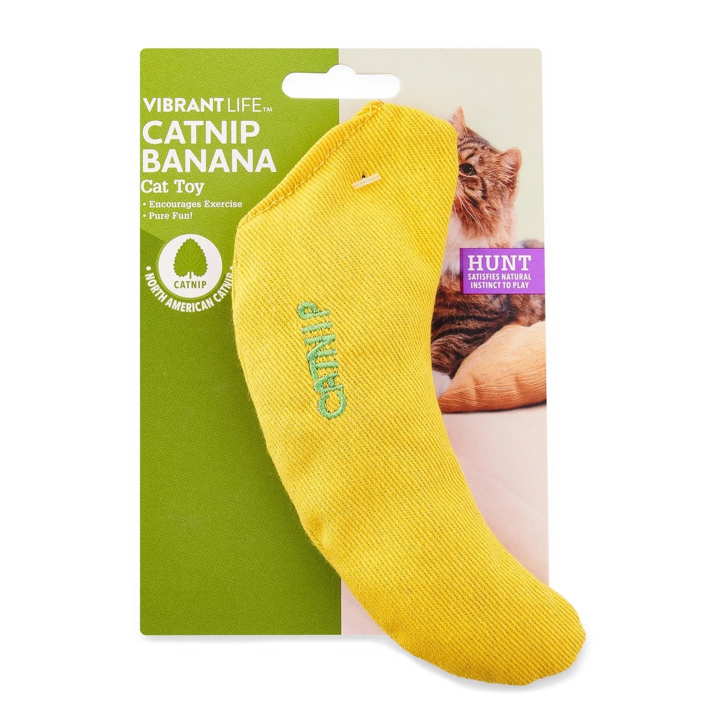 (3 pack) Vibrant Life Catnip Filled Banana Shaped Cat Toy for Cats and Kittens